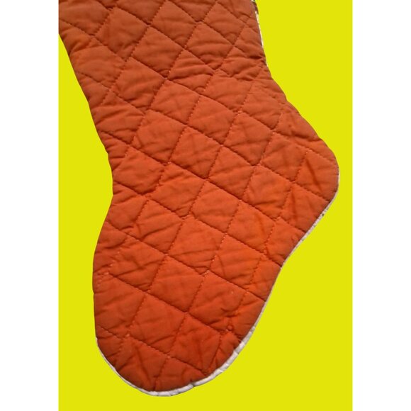 Quilted Christmas Stocking With Nutcracker Design Red Backing - Picture 5 of 8